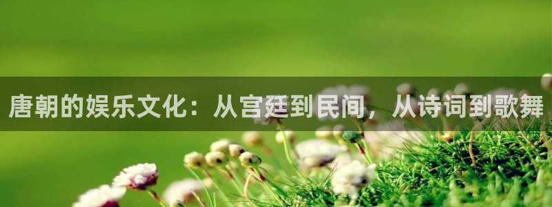 蓝图娱乐：唐朝的娱乐文化：从宫廷到民间，从诗词到歌舞